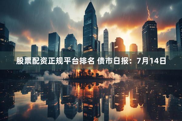 股票配资正规平台排名 债市日报：7月14日